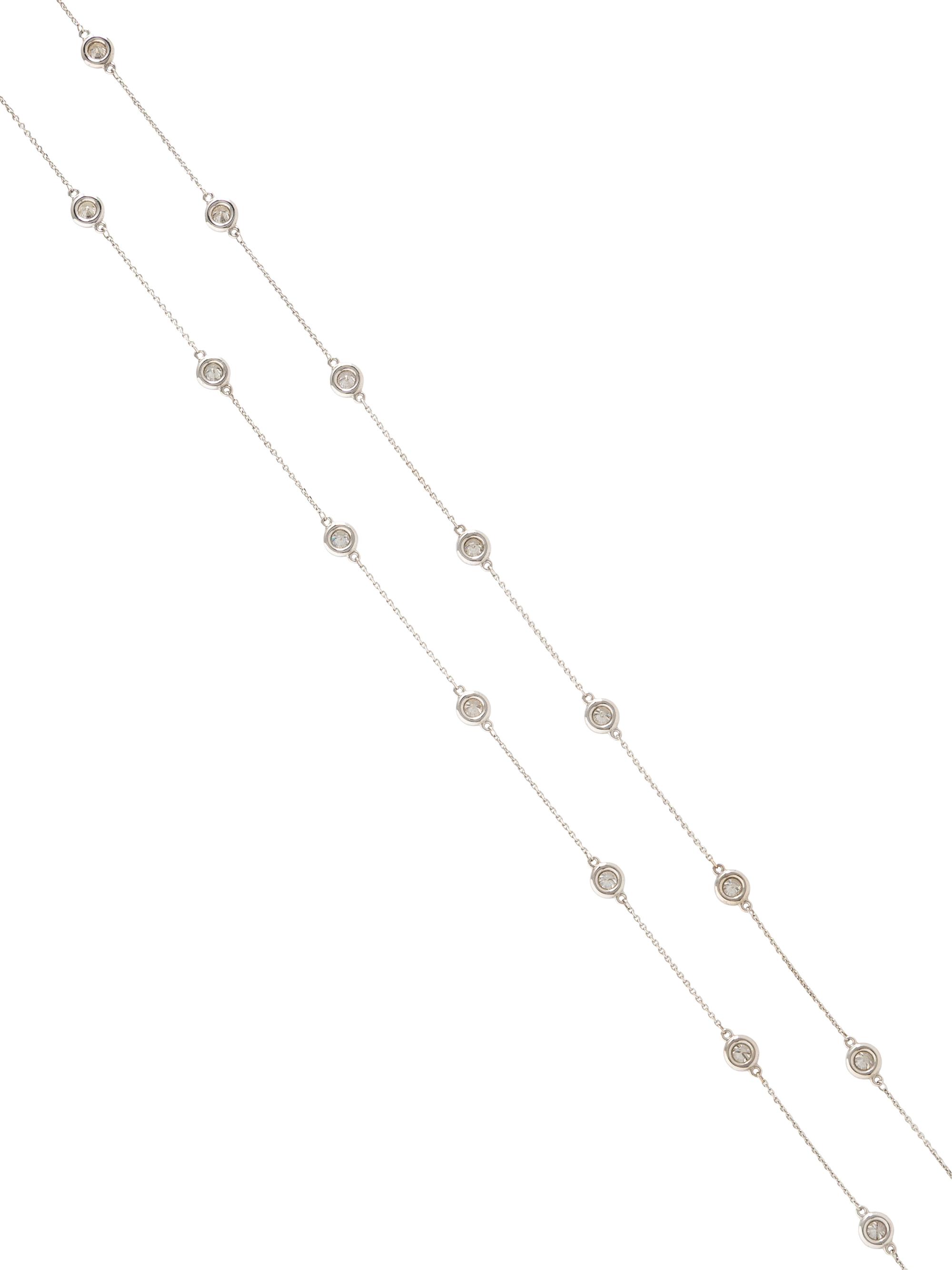 GOLD AND DIAMOND STATION NECKLACE