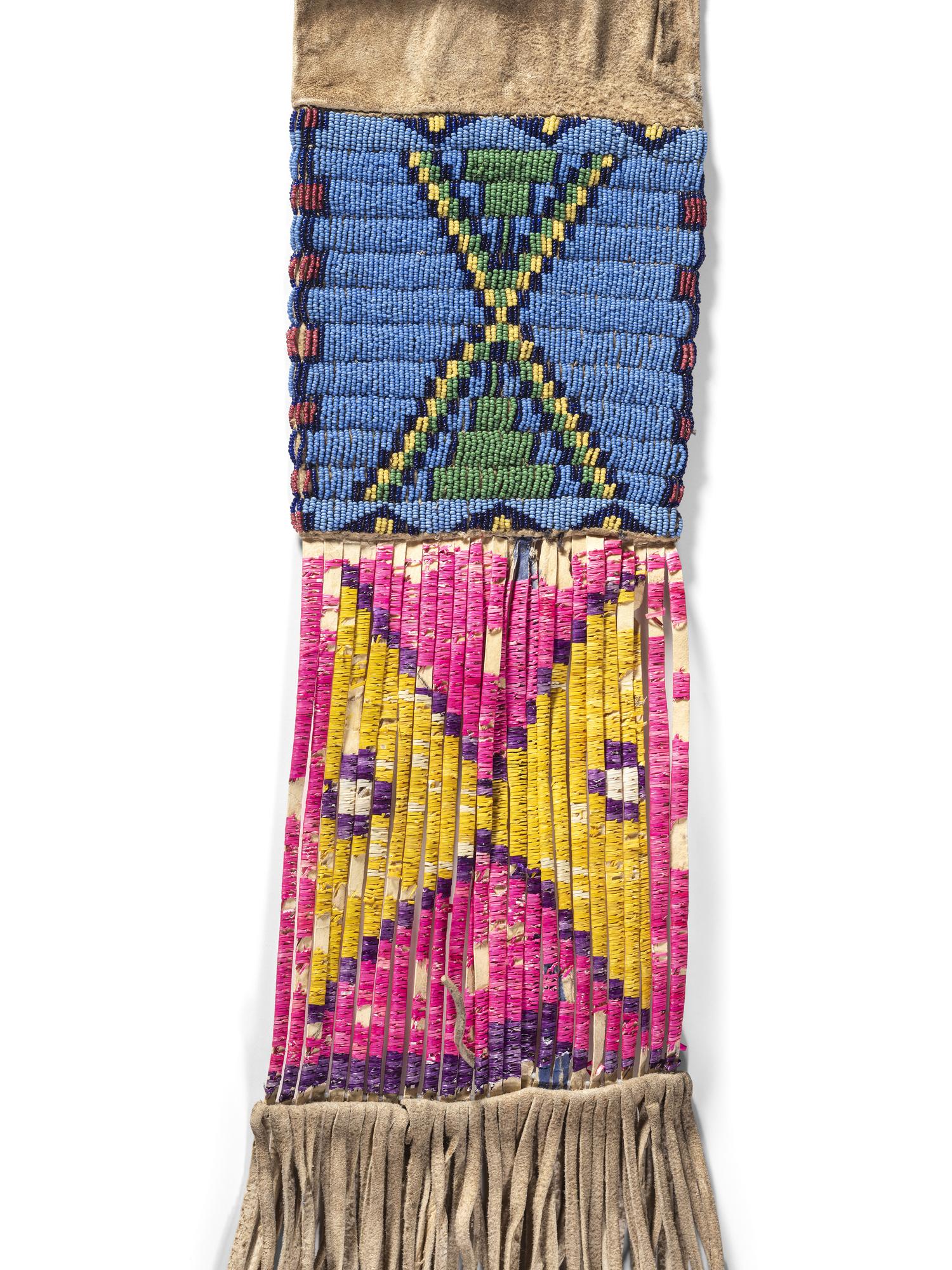Sioux Beaded and Quilled Tobacco Bag