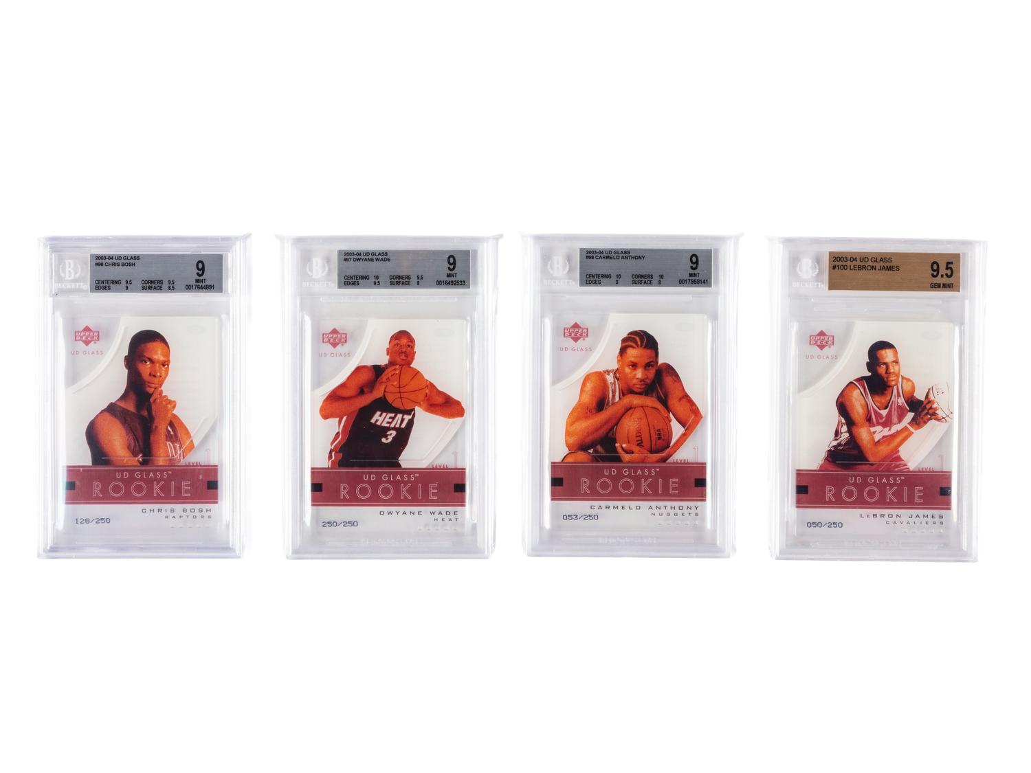 A Complete Set of 2003-04 Upper Deck BGS Graded Plexiglass Parallel Basketball Cards (60/60) With Glass Rookies (38/40) Including LeBron James Numbered Rookie Card