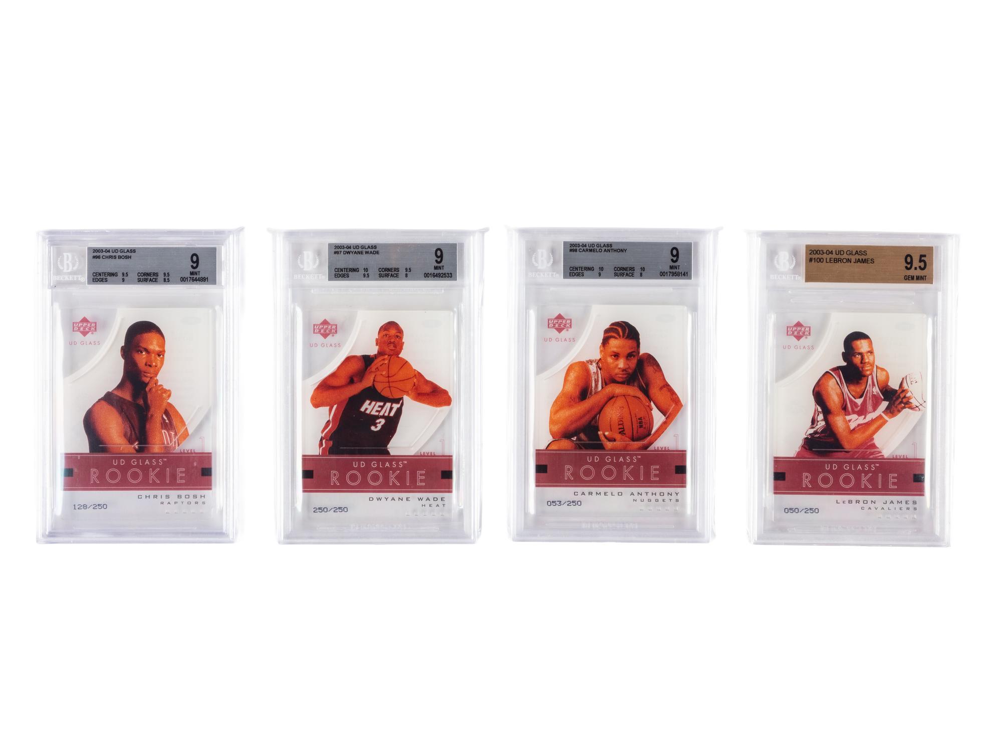 A Complete Set of 2003-04 Upper Deck BGS Graded Plexiglass Parallel Basketball Cards (60/60) With Glass Rookies (38/40) Including LeBron James Numbered Rookie Card