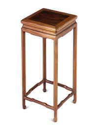 A Pair of Chinese Huagnhuali and Mixed-Wood Square Side Stands