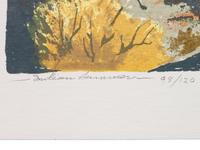 Four Works: A Santa Fe Church, edition 16/120; Atalaya Hill , edition 1/122; Indian Summer , edition 98/120; The Yellow Field , edition 120/120
