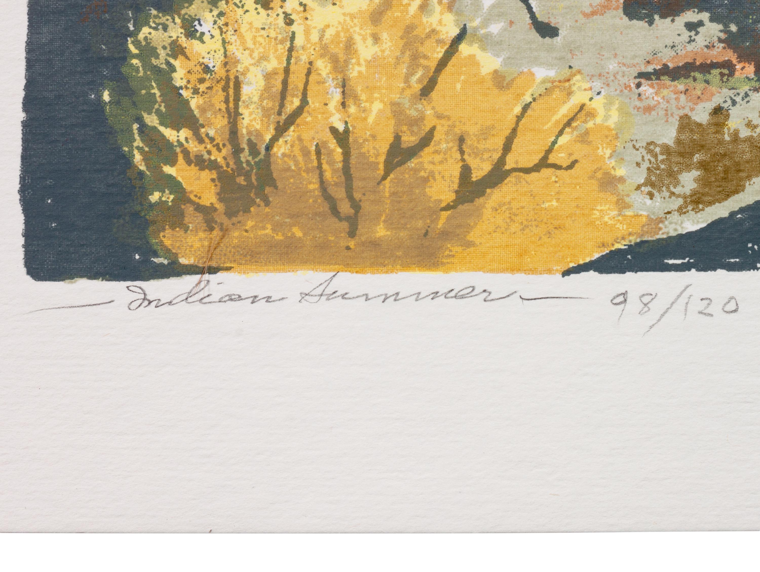 Four Works: A Santa Fe Church, edition 16/120; Atalaya Hill , edition 1/122; Indian Summer , edition 98/120; The Yellow Field , edition 120/120