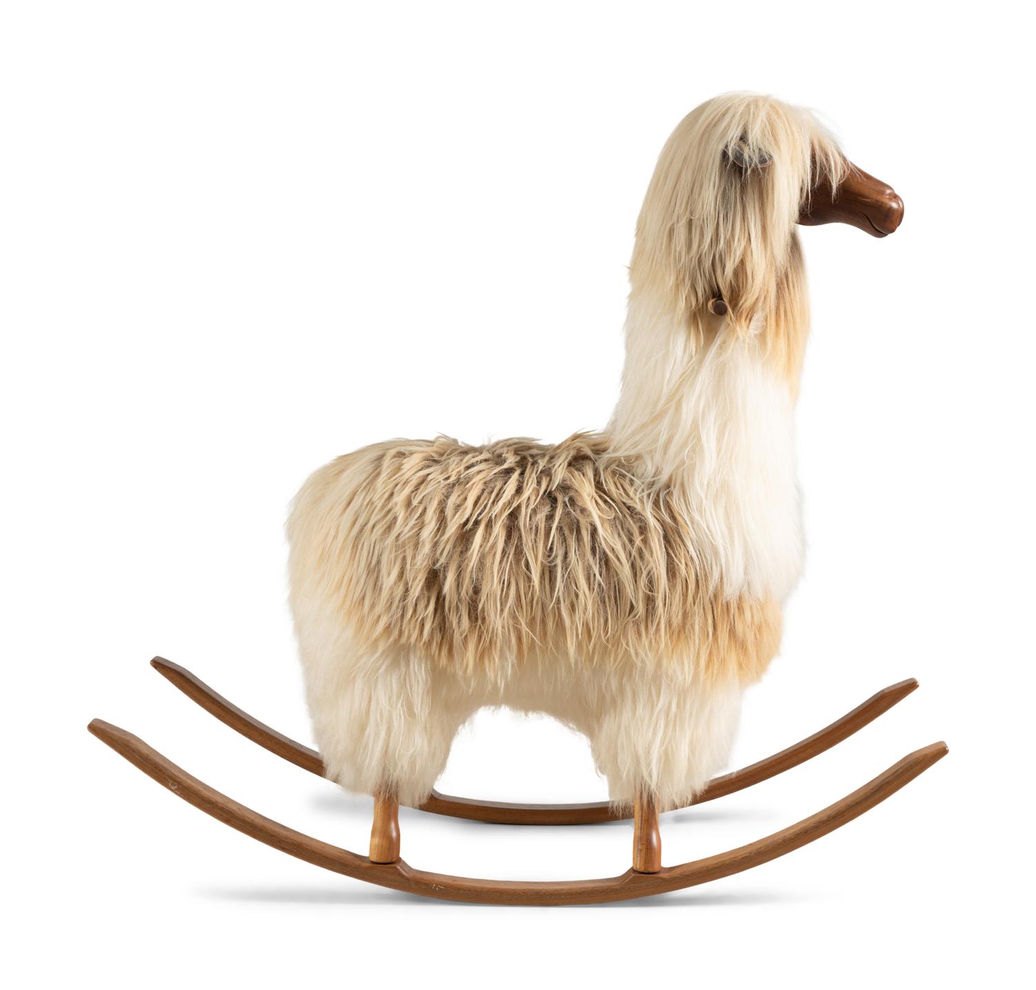 An Alpaca Rocking Horse