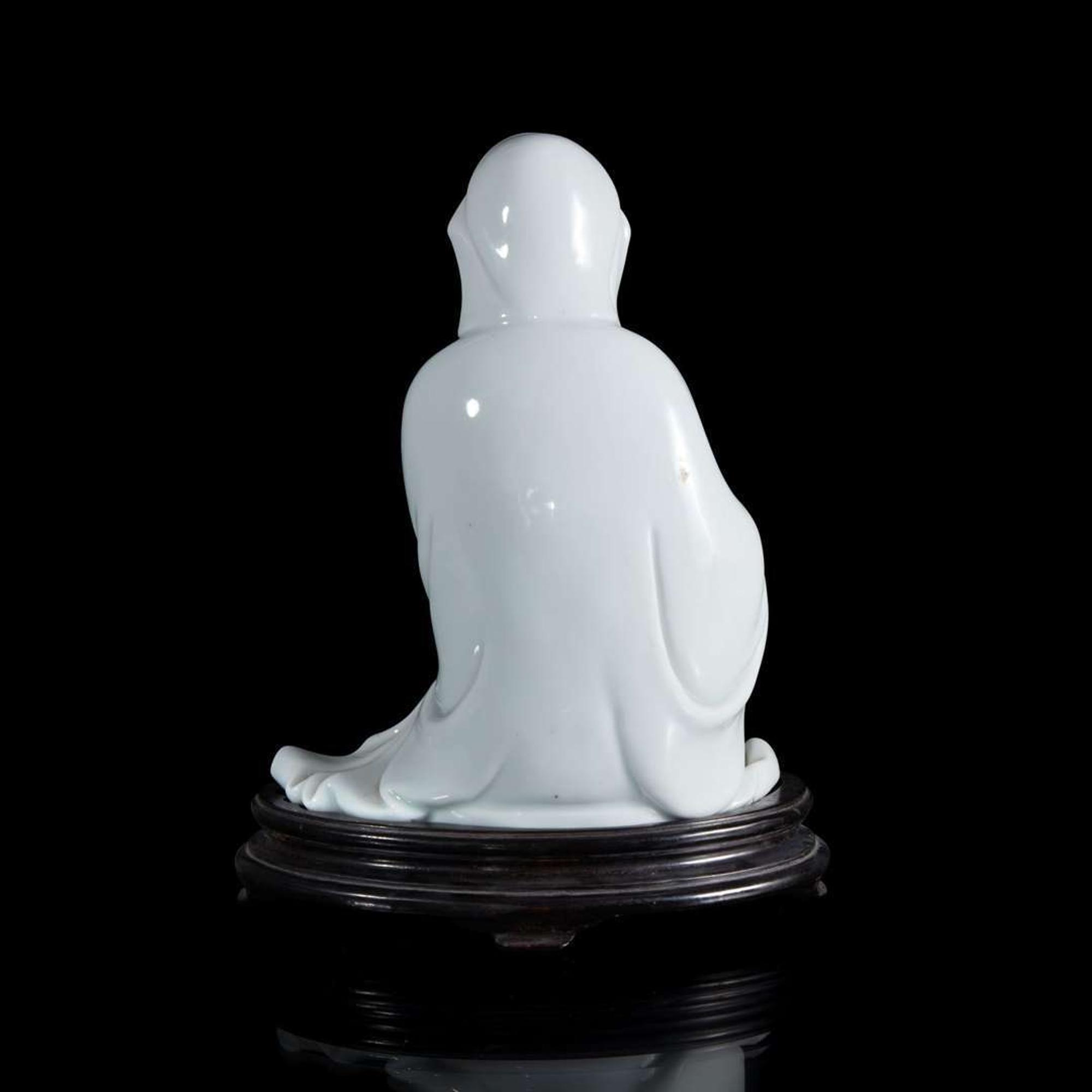 A Chinese blanc de Chine figure of Bodhidharma 德化瓷菩提达摩