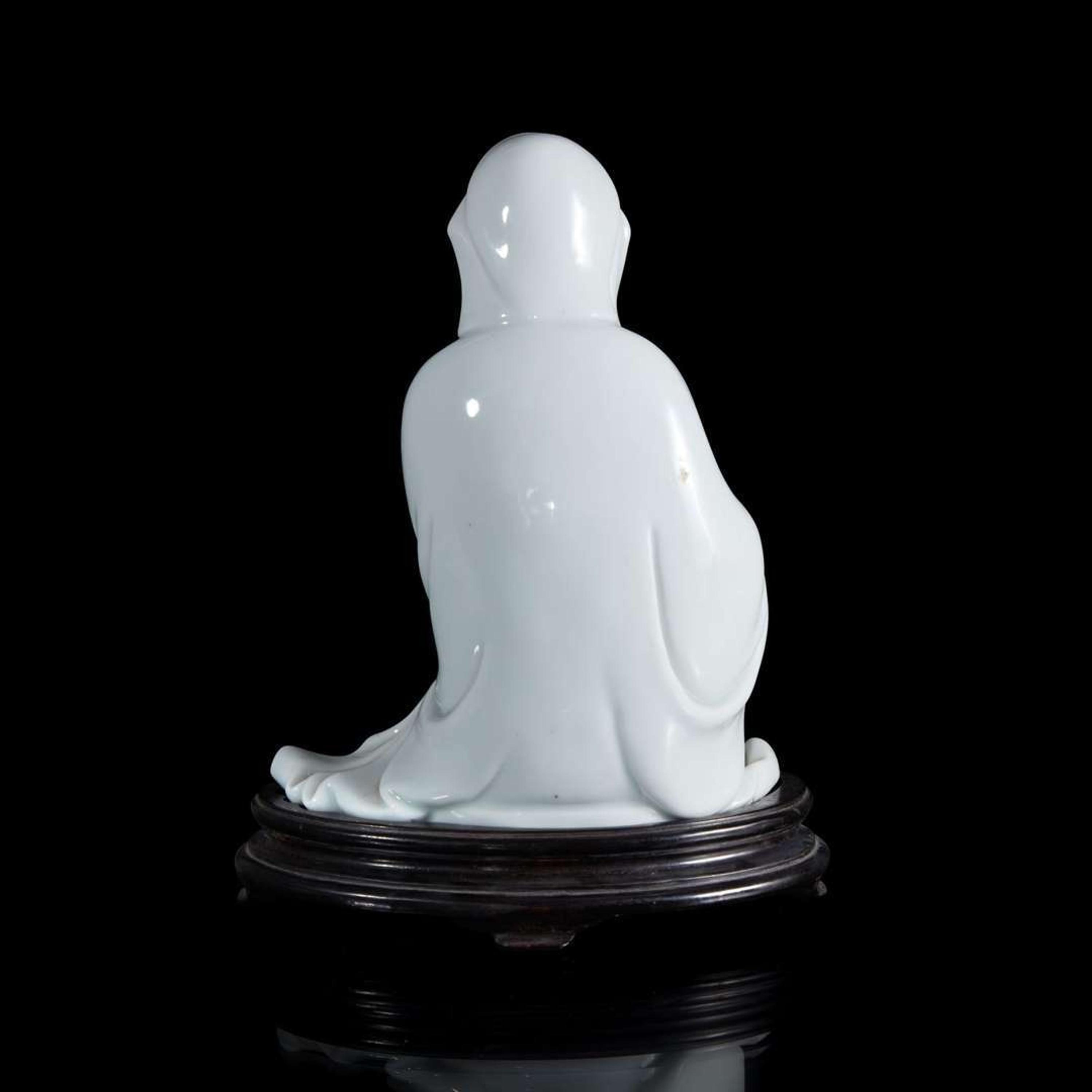 A Chinese blanc de Chine figure of Bodhidharma 德化瓷菩提达摩