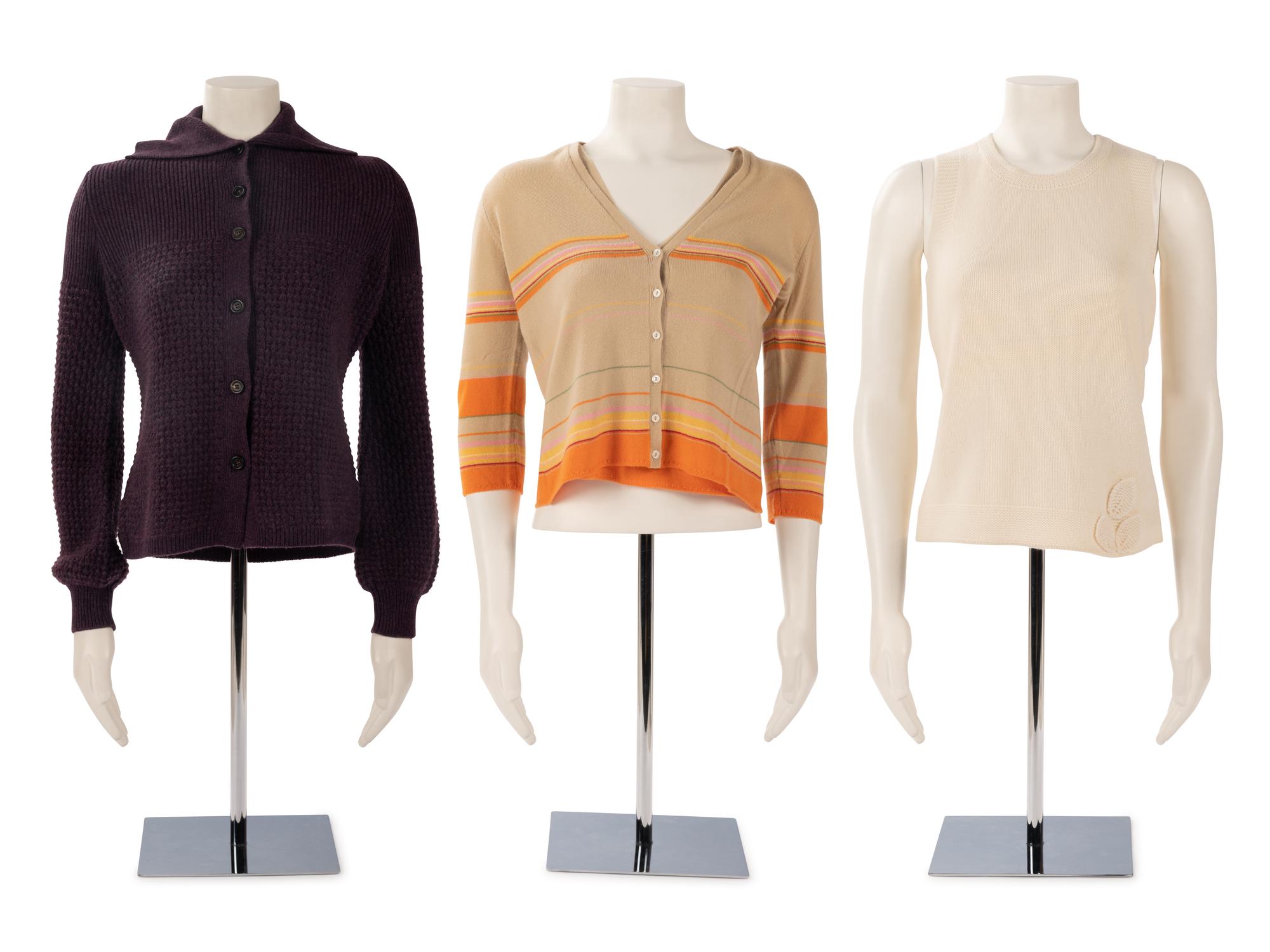 Three Loro Piana Knit Tops, Including One Twin Set, 2000s