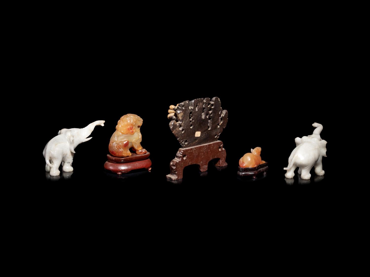 Five Chinese Carved Stone Articles