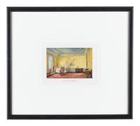 Eight Lithographs Depicting Interiors — 20TH CENTURY