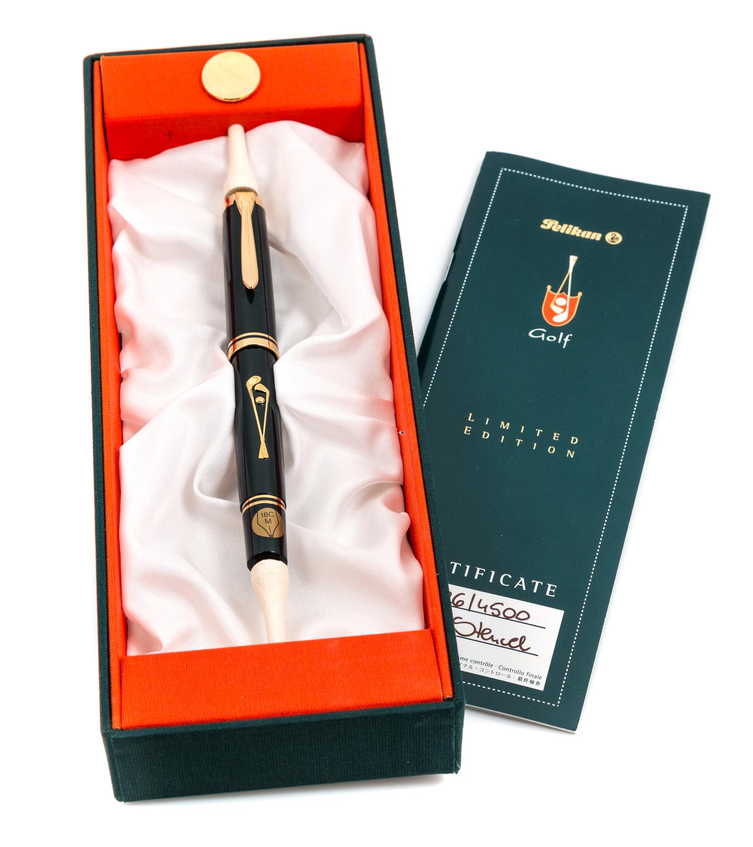 A Pair of Pelikan Golf Limited Edition Fountain Pens