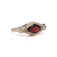 Antique, Garnet and Diamond Ring