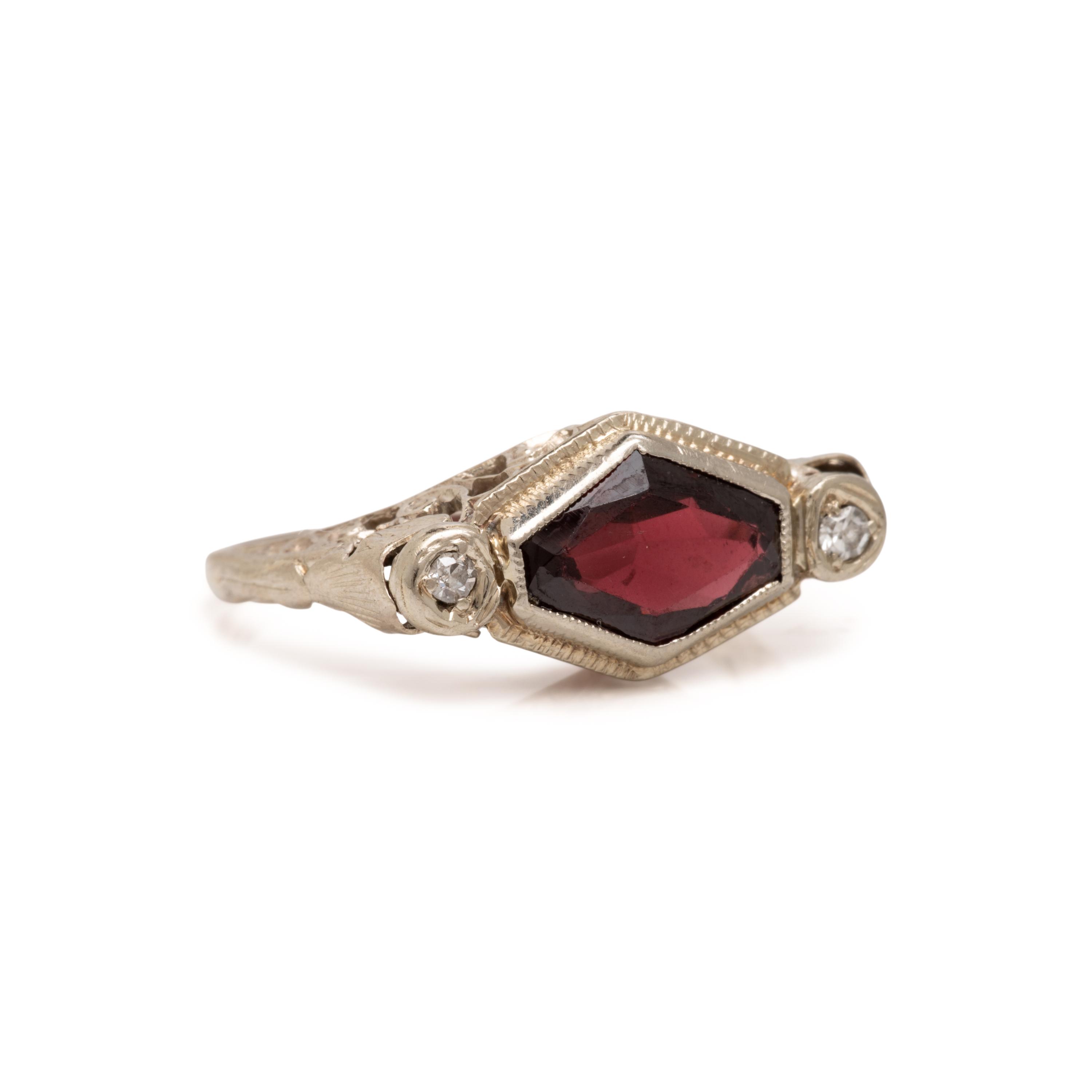 Antique, Garnet and Diamond Ring
