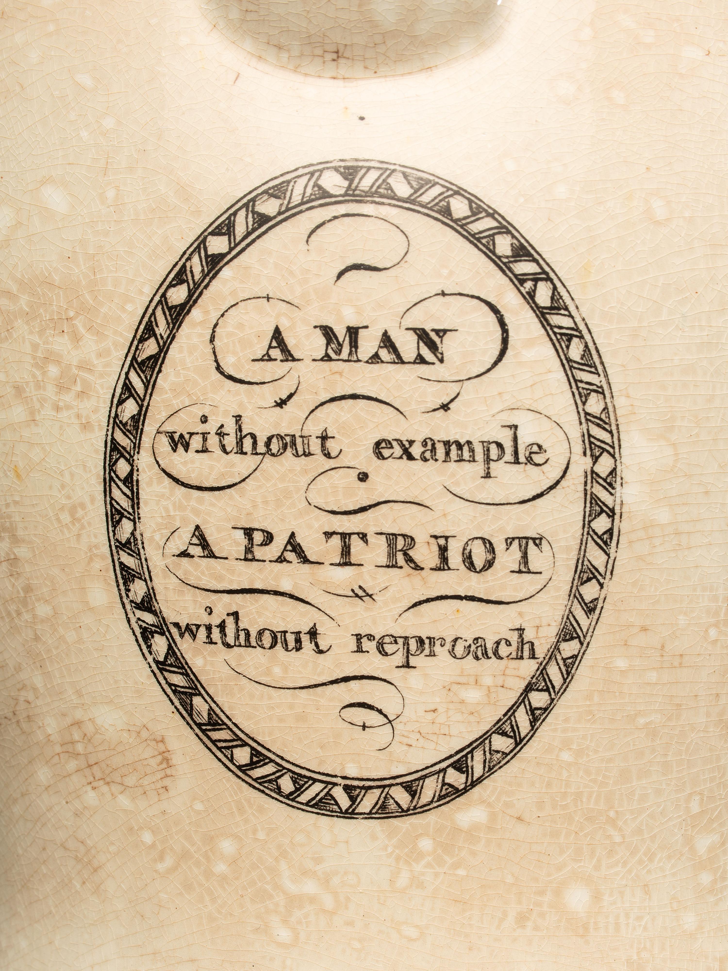 A Liverpool Transfer-Printed Creamware 'Washington in Glory, America in Tears' Memorial Pitcher