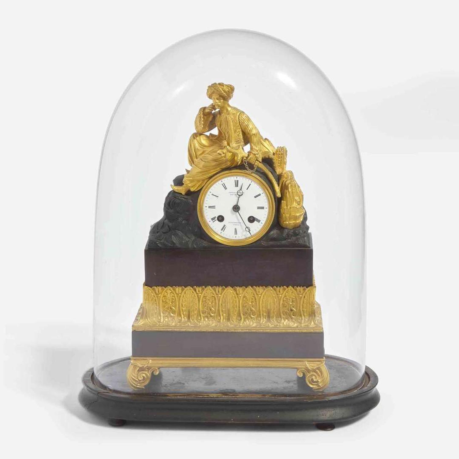A German gilt and patinated bronze "Turkish" mantel clock Conrad Felsing, Berlin, circa 1820-1844
