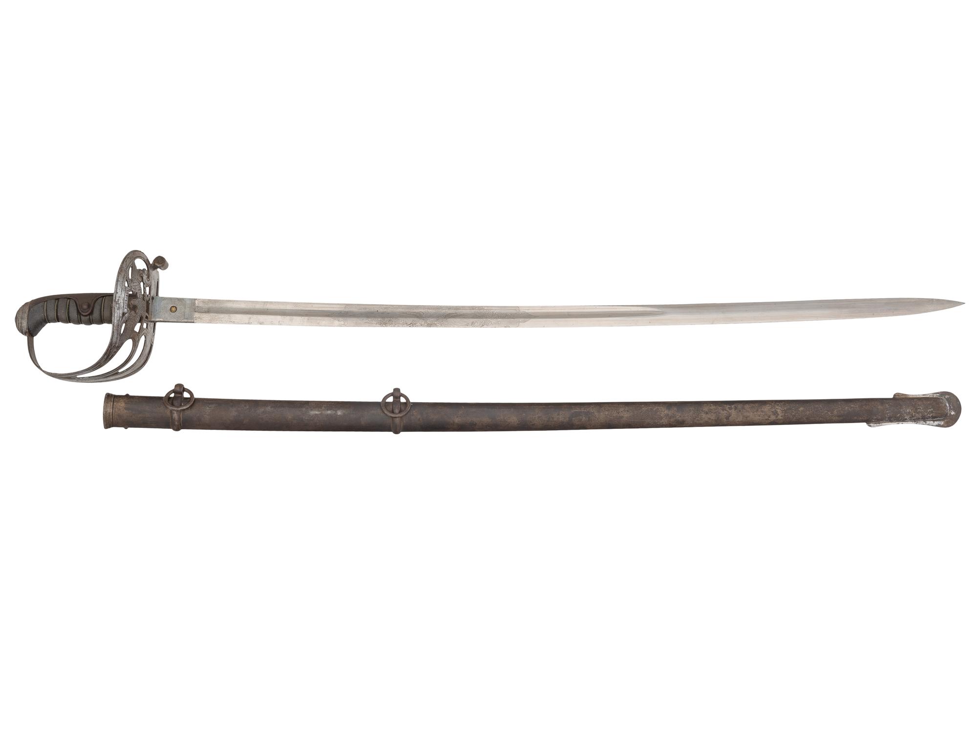 [CIVIL WAR]. Model 1850 non-regulation Union Field and Staff sword. Manufactured by Horstmann & Sons, Philadelphia.