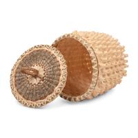 Lidded Trinket Basket, with "Porcupine Twists"
