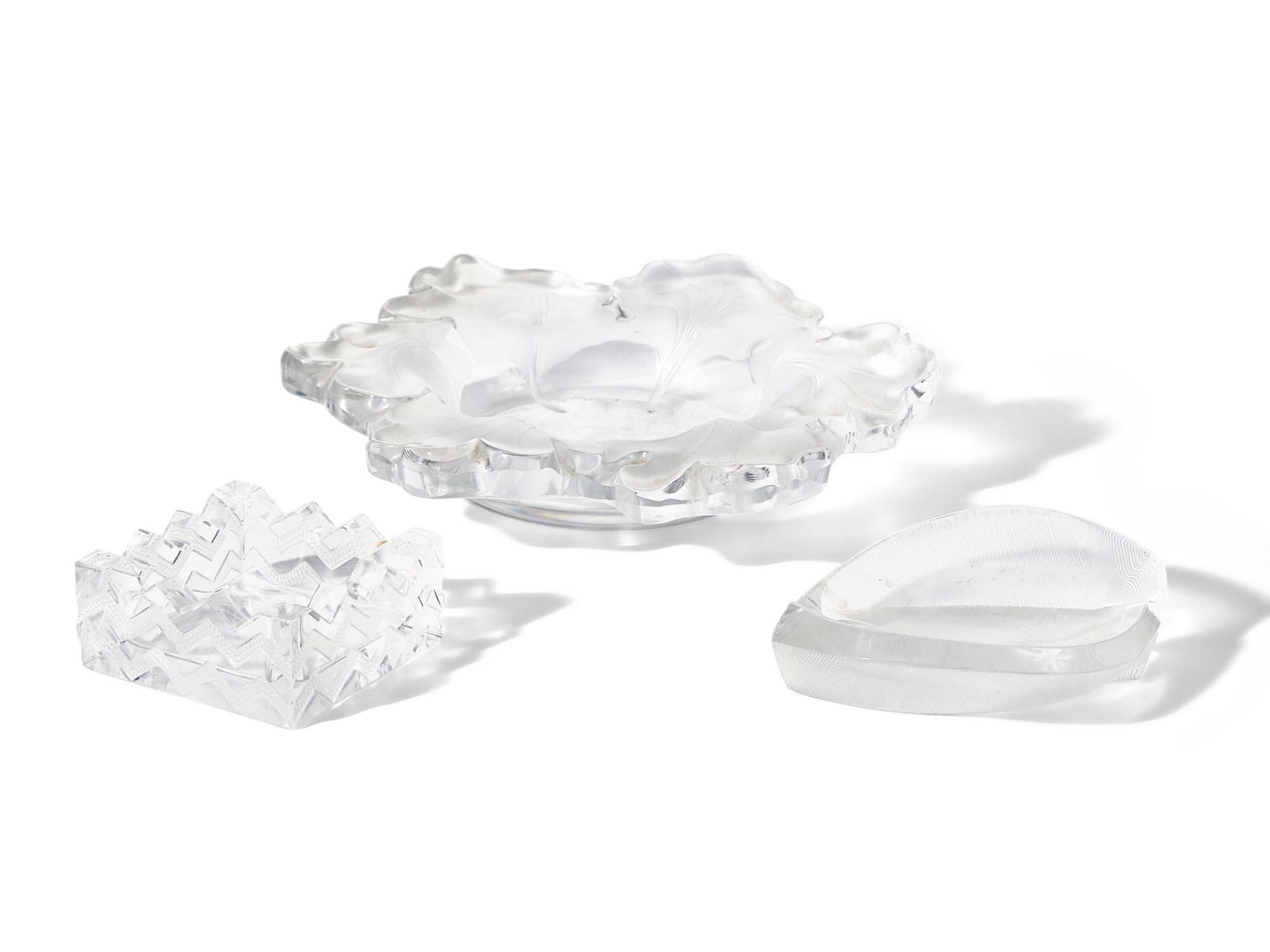 Three Lalique Table Articles