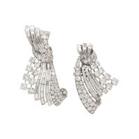 BOUCHERON, PARIS, DIAMOND DOUBLE CLIP BROOCH