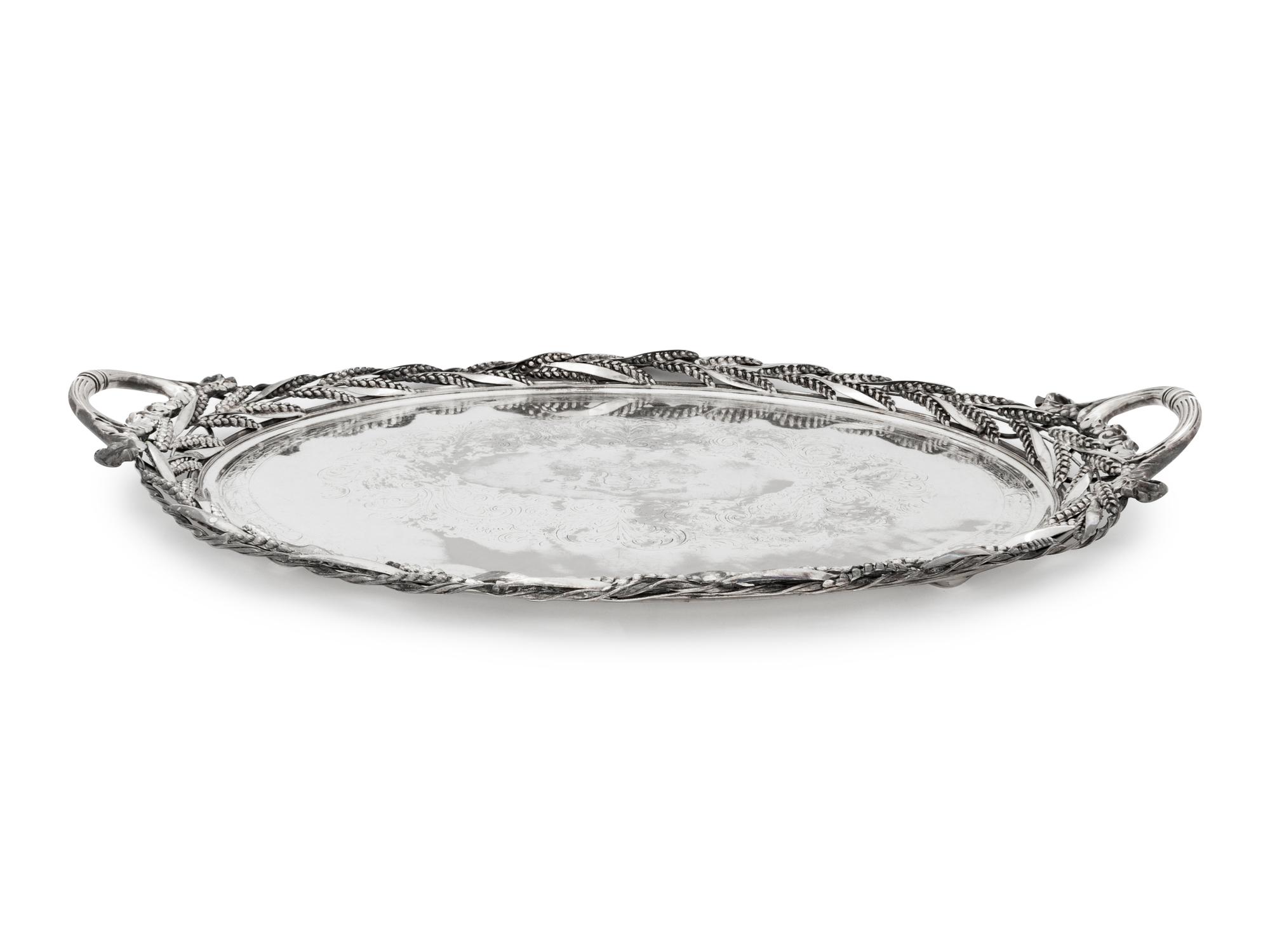 A Silver-Plate Tray