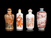 Four Chinese Porcelain Snuff Bottles