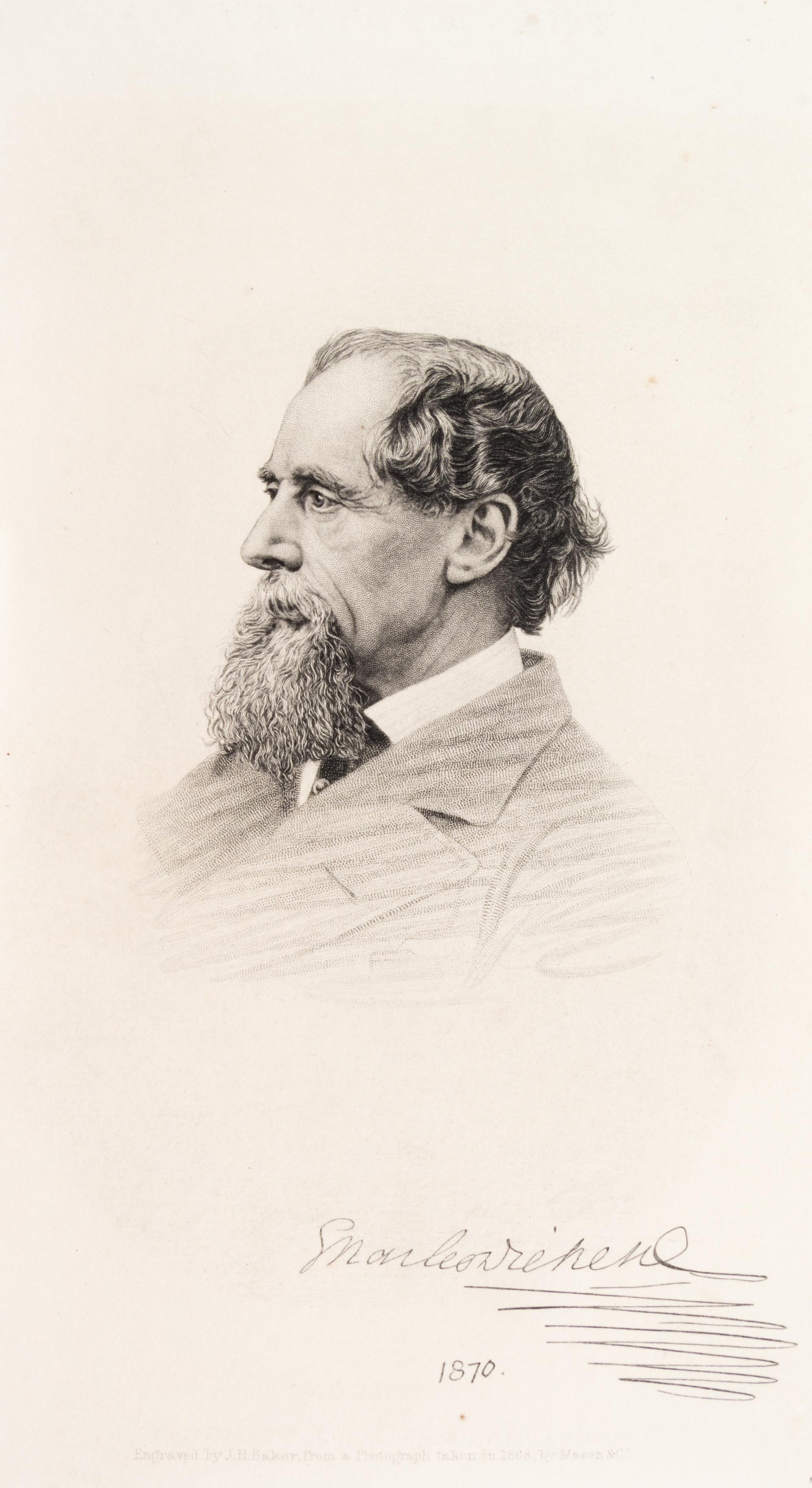 DICKENS, CHARLES. The Mystery of Edwin Drood. Lon, 1870. 1st ed., from parts. w/Master Humphrey..Lon, 1840-41. 3v. 1st ed, fr. parts.