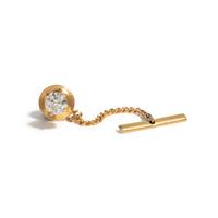 YELLOW GOLD AND DIAMOND TIE PIN