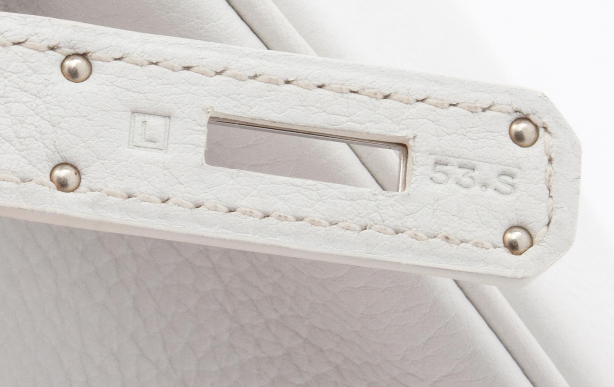 Hermès White 35cm Birkin Bag, 2008