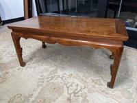 A Chinese Ming dynasty style carved hardwood low table 明式硬木矮方桌