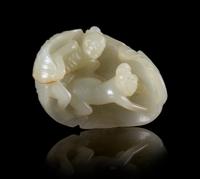 A Near-White Jade Toggle Length 2 inches.