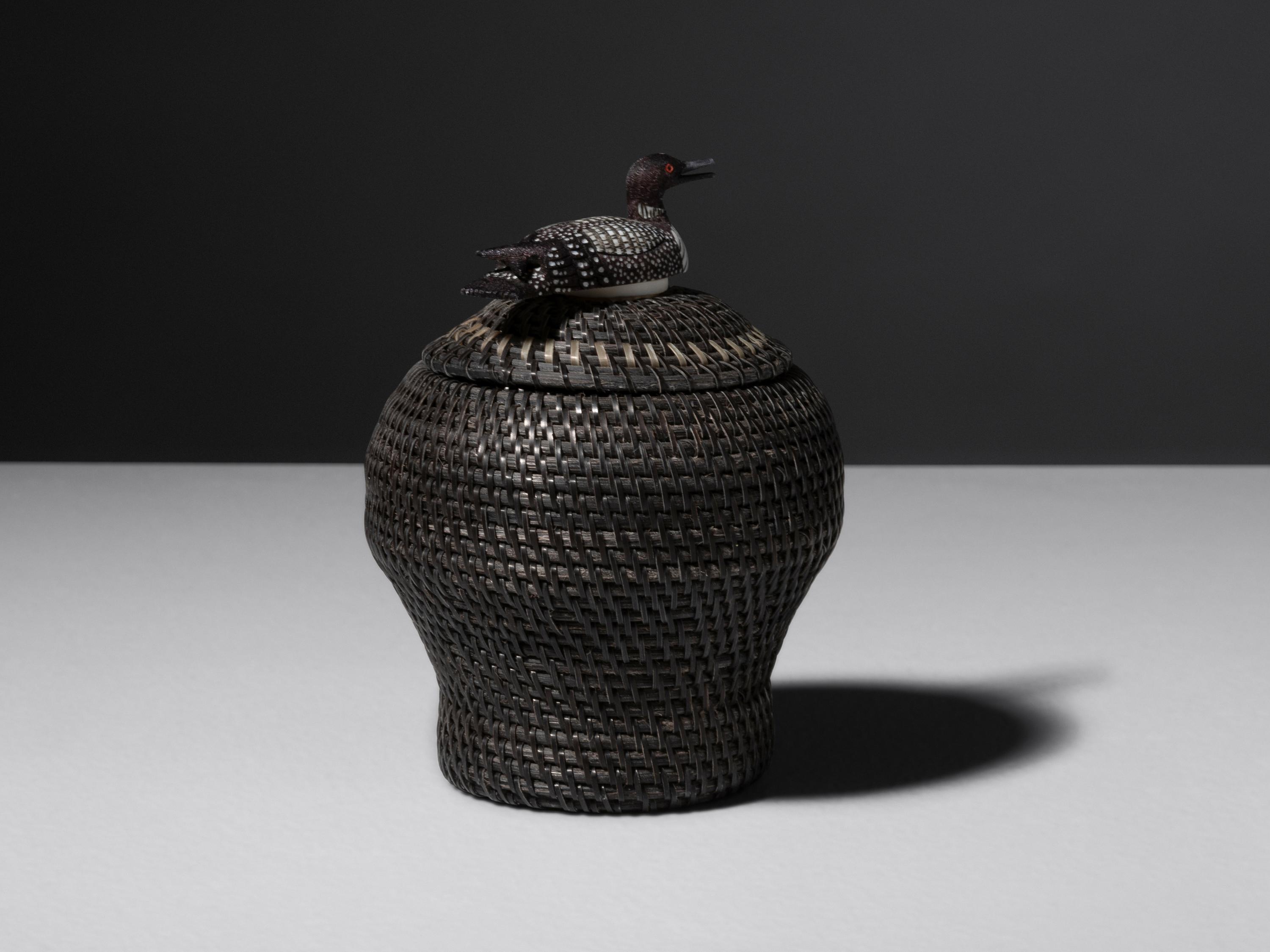 Baleen Basket, with Ted Mayac Jr. Loon Finial