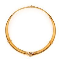 YELLOW GOLD AND DIAMOND NECKLACE