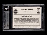 A 1986 Star Michael Jordan Set 1984 Olympian Card No. 3 (BGS 8 NM-MT)