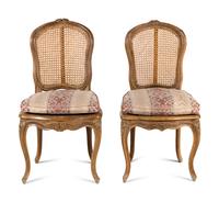 A Pair of Louis XV Provincial Beechwood Side Chairs