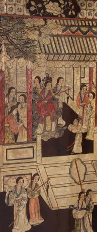 A Chinese Export "Coromandel" Lacquer Seven-Panel Screen