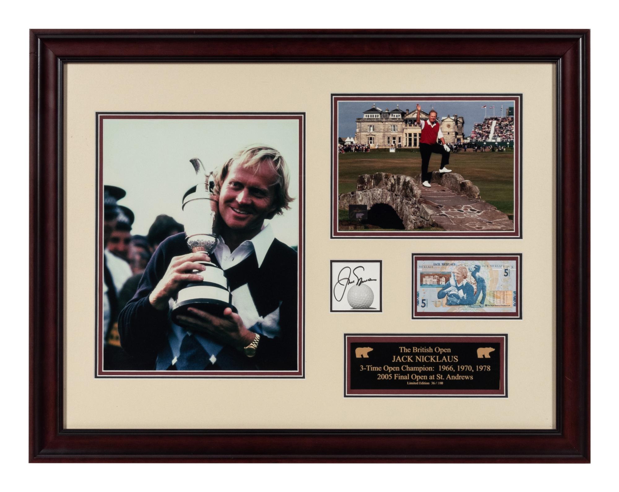 A Group of Jack Nicklaus Signed Autograph Displays,
