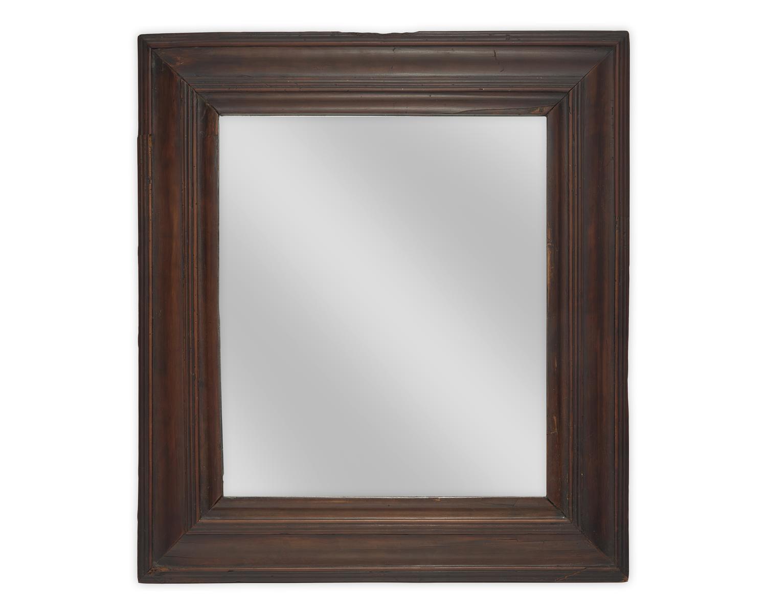 A William & Mary Carved Fruitwood Looking Glass, Late 17th Century