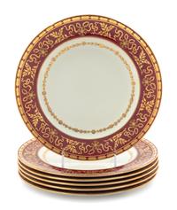 A Set of Six Royal Crown Derby Service Plates