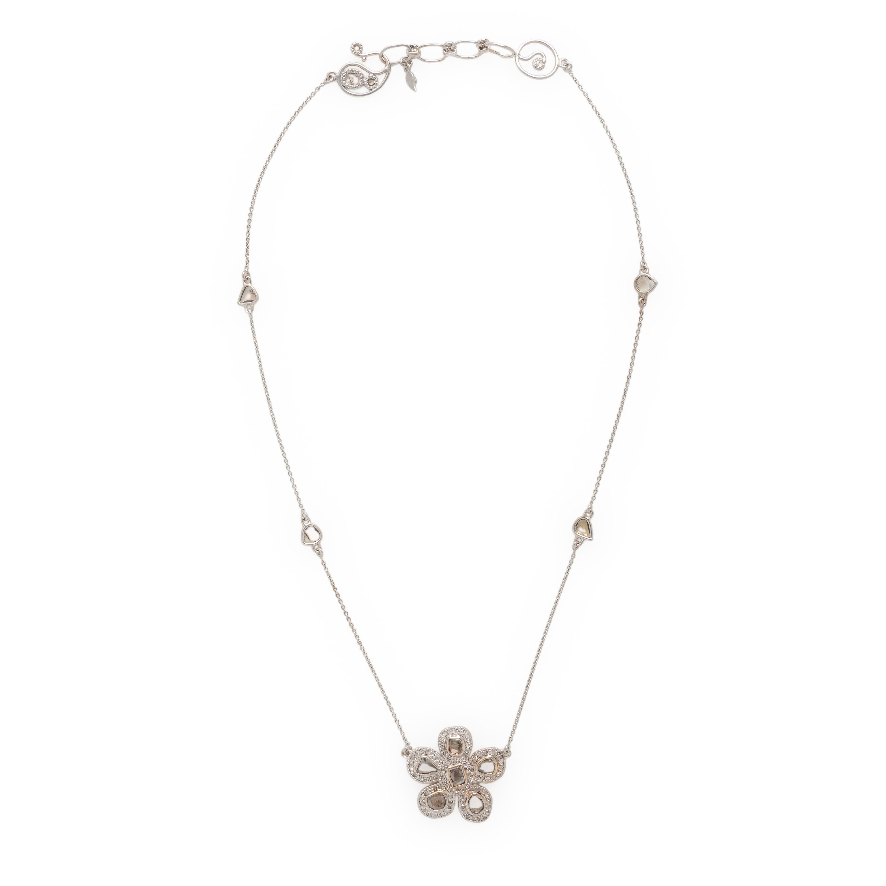 Coomi, Diamond and White Gold Flower Necklace