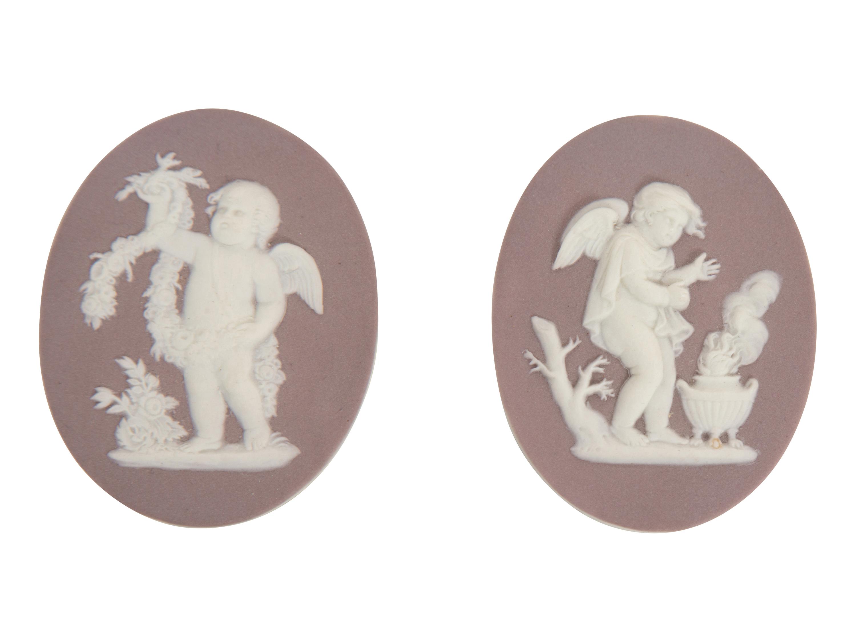 Seven Wedgwood Jasperware Oval Plaques