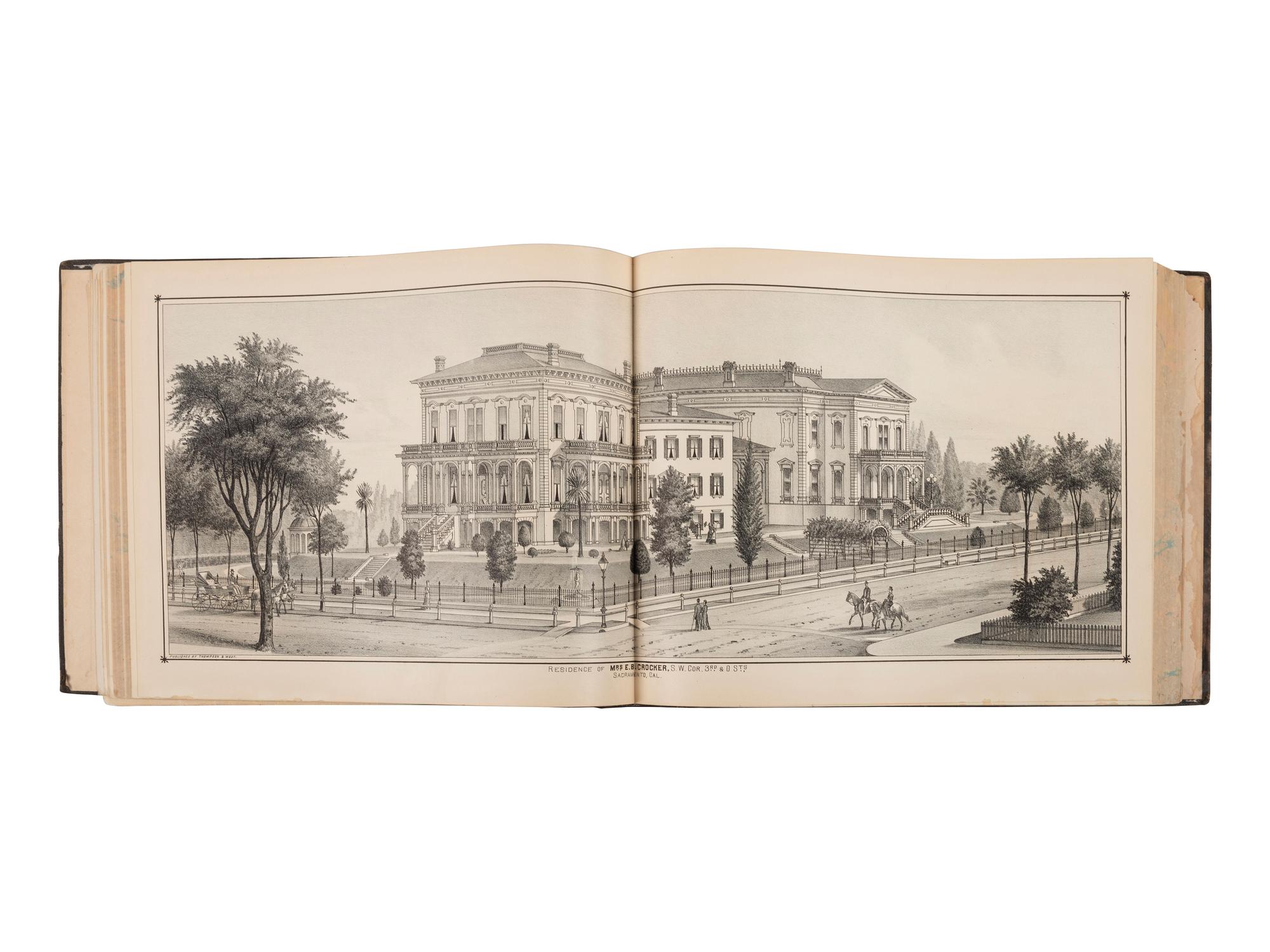 [CALIFORNIA -- SACRAMENTO COUNTY]. History of Sacramento County, California, with Illustrations Descriptive of Its Scenery, Residences, Public Buildings, Fine Blocks, and Manufactories . Oakland, CA: Thompson & West, 1880.