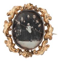 [EARLY PHOTOGRAPHY]. 3 pieces of Daguerreian jewelry.