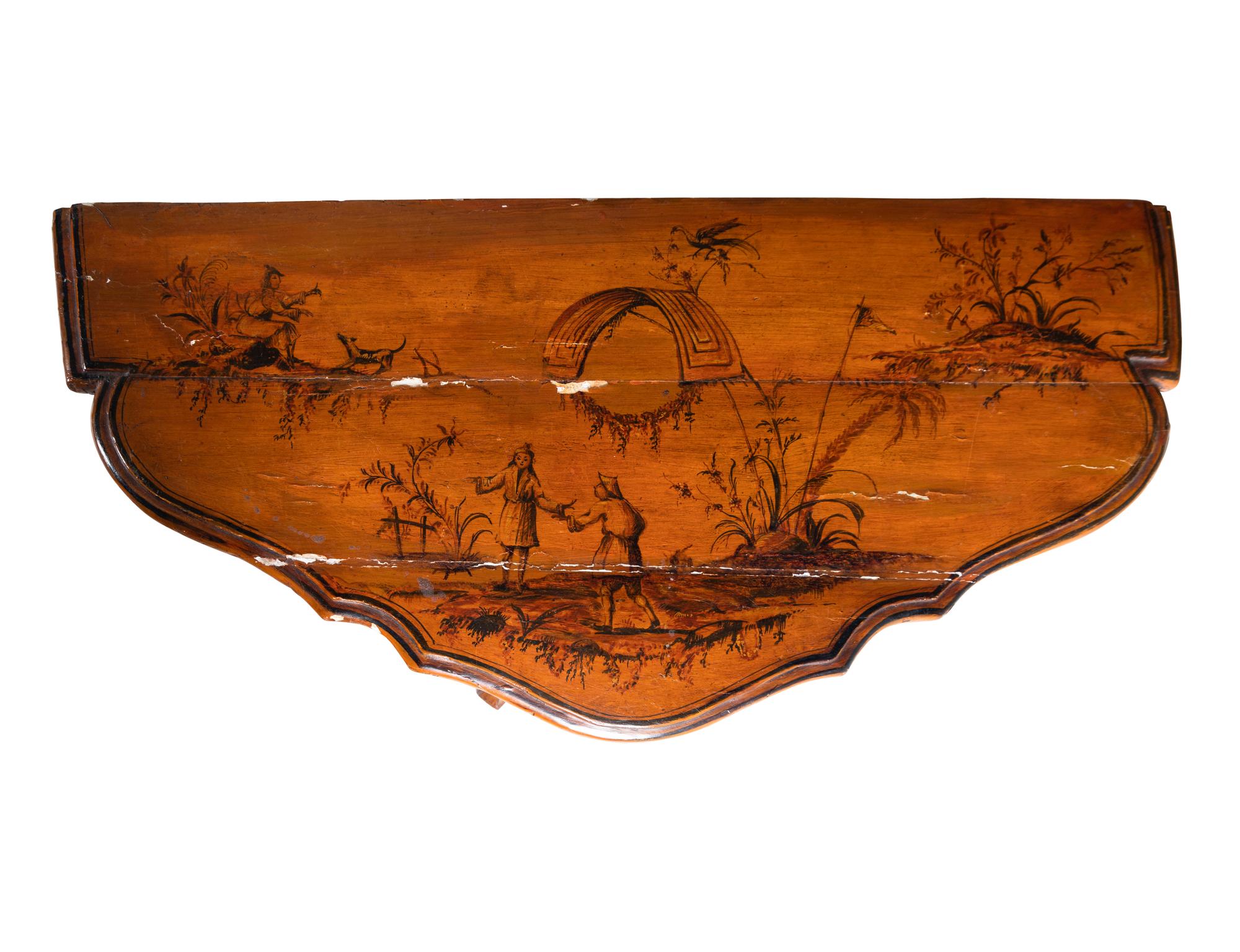A Pair of Painted Console Tables