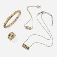 A suite of gold, sterling silver, and diamond jewelry, Charles Krypell