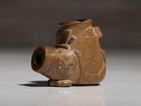 Sioux Claystone Effigy Pipe Bowl