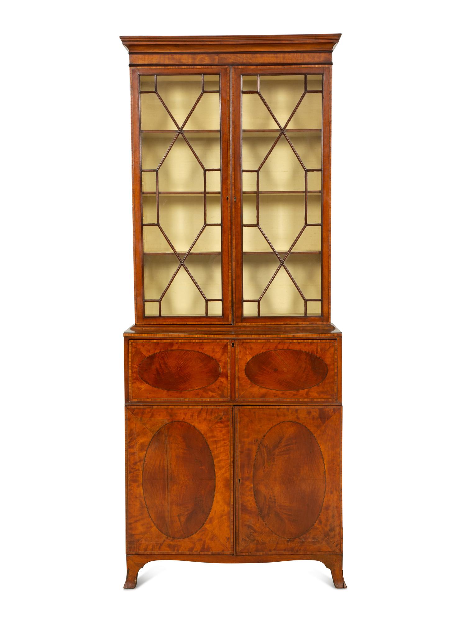 A George III Mahogany Secretary Bookcase