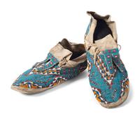 Sioux Beaded Hide Moccasins