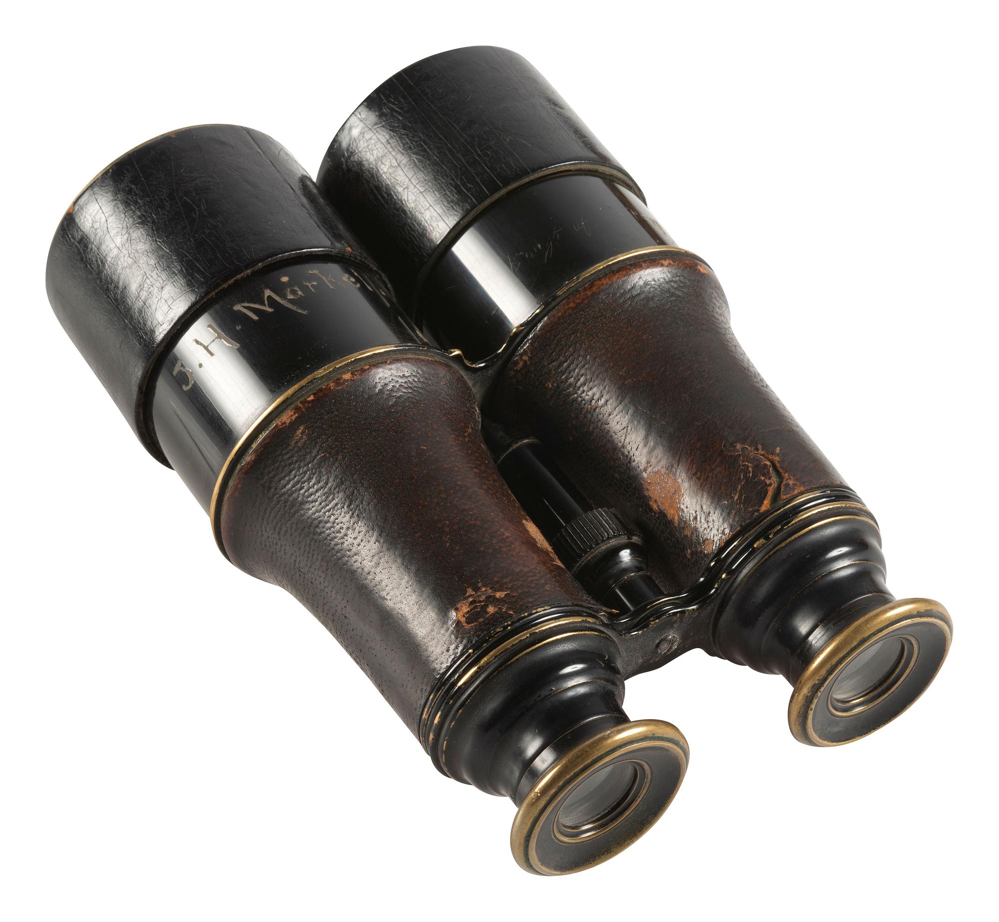 [CIVIL WAR]. Field glasses identified to Jacob H. Markel, Co. I, 50th New York Engineers.