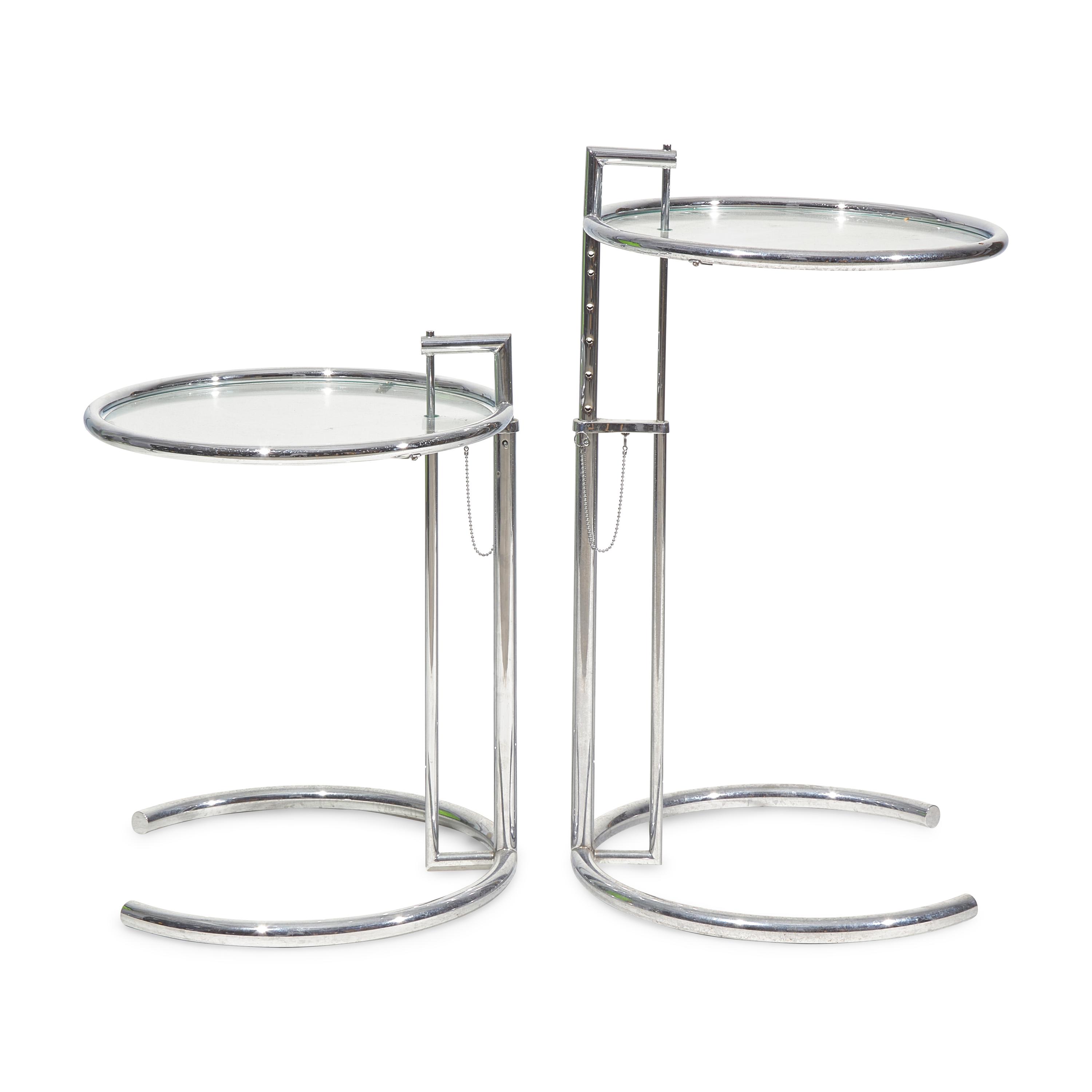 Eileen Gray (Irish, 1878-1976) — Pair of end tables, model e1027