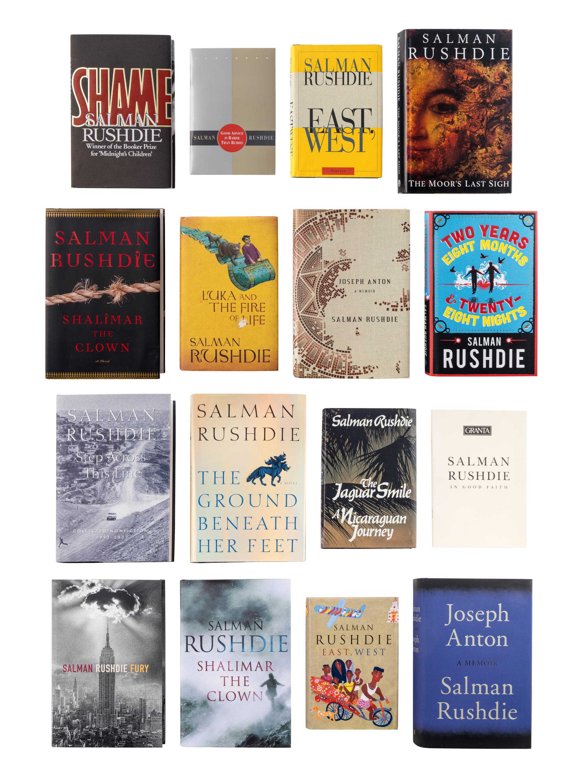 RUSHDIE, Salman (b. 1947). A group of 9 FIRST EDITIONS, many SIGNED, comprising:
