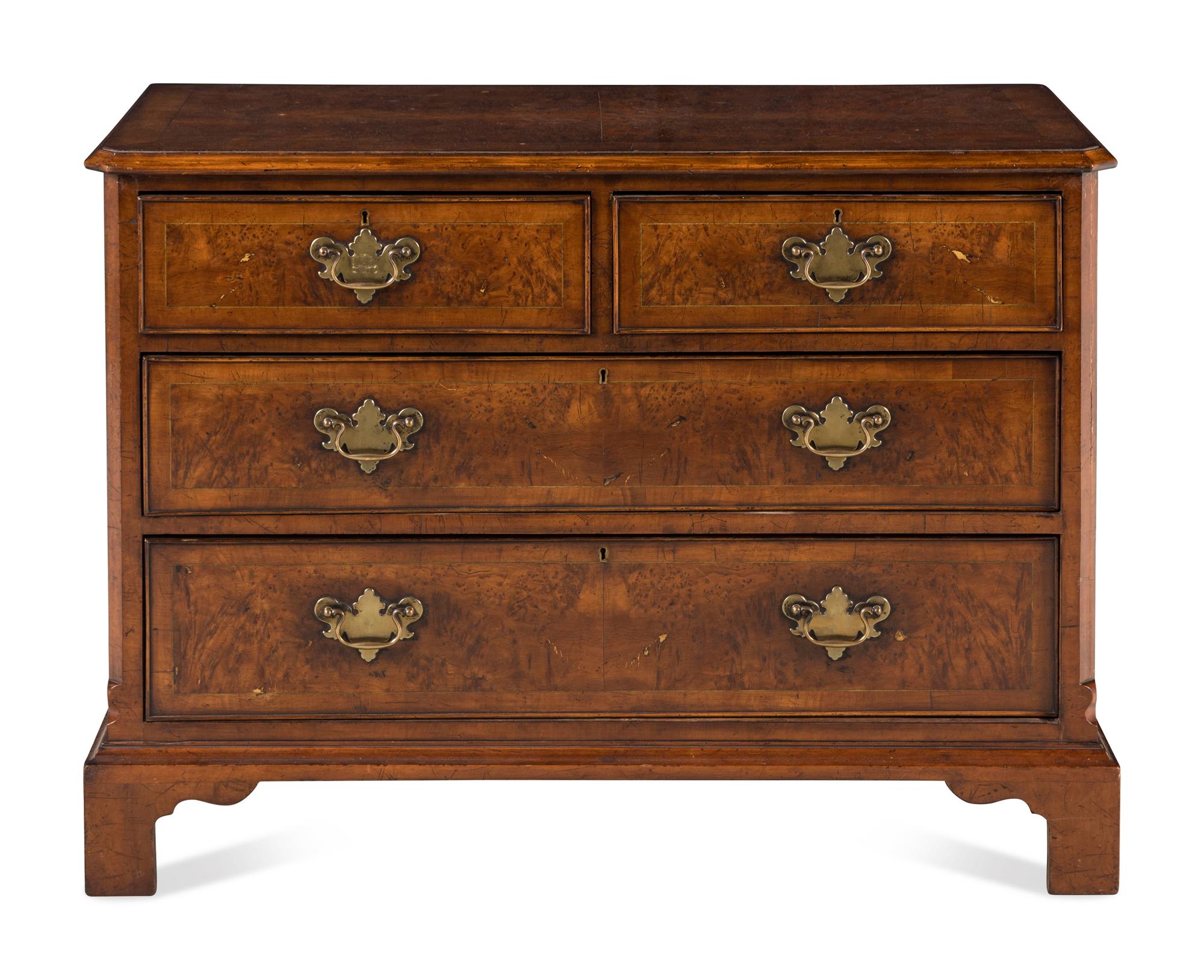 A George III Walnut Chest of Drawers
